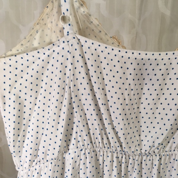 $18/2+ Free People Dress Floral Dot Strappy Lace - Picture 5 of 8